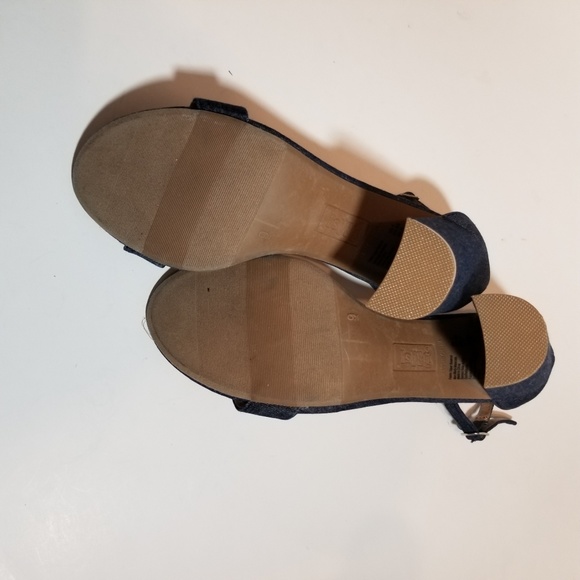 NWOT! Trash Blue Jeans Ankle Straps High Heel 9 - Picture 6 of 6